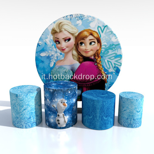 001 supporto rotondo in alluminio Disney Frozen Design